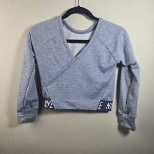 Nike Light Blue Wrap-Style Sweatshirt